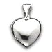 Sterling Silver Domed Large Shaped Heart Locket