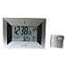 Taylor 1462 Wireless Indoor/Outdoor Thermometer, Clock, and Forecaster-Silver and Black