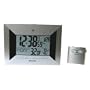 Taylor 1462 Wireless Indoor/Outdoor Thermometer, Clock, and Forecaster-Silver and Black