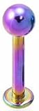Labret acier avec boule - piercing lobe - piercing levre - piercing cartilage - piercing lèvre et/ou piercing madonna