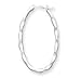 Sterling Silver Twisted Oval Hoop Earrings title=