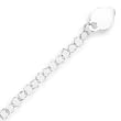 Sterling Silver Heart Charm Child's Bracelet - 6 Inch