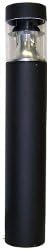 10w LED Round Flat Top Bollard w/ Standard Reflector 120v-277v in Black