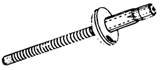 1/4 Black Ford Door Handle Rivet (25 count)