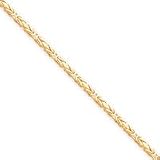 14k 2.5mm Byzantine Chain Necklace - 16 Inch - Lobster Claw - JewelryWeb