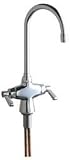 Chicago Faucets 50-CP Single Hole/deck Mount Gooseneck Sink Faucet