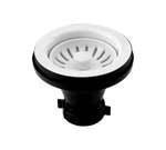 3-1/2 Post Type Poly Basket Strainer White