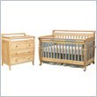 DaVinci Emily 4-in-1 Convertible Wood Baby Crib Nursery Set in Natural