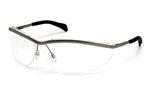 Klondike Metal Safety Glasses Black, Lens, Clear, Uom Each