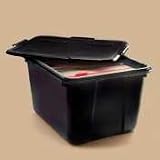 Advantus 34052 File Tote with Lid, 19w x 15-1/2d x 11h, Black