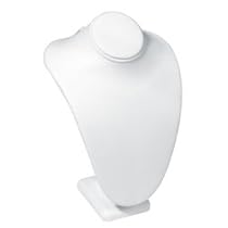 Premium Quality White Leather Necklace Bust Jewelry Showcase Display 7.5 