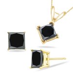 11Dk28AiaVL. SL160  6.00 Cts Black Diamond Jewelry Set in 14K Yellow Gold