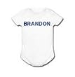 BRANDON - Name-Series - White, Blue or Pink Onesie / Baby T-shirt