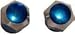 Hex Valve Caps Blue Chrome