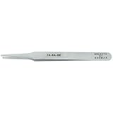 Excelta 2A-SA-SE Tweezer, Straight Tapered Duckbilled, 4.75" Overall Length, Stainless/Anti-Magnetic