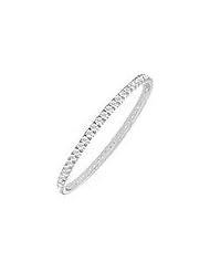 Diamond Eternity Bangle : 18K White Gold - 5.00 CT Diamonds