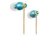 G-CUBE IB-990T Crystal Beats Kopfhoerer mit SWAROVSKI Kristallen goldfarbene Kabel edles D Preisvergleich