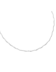 Wavy Omega Style 2mm Sterling Silver Necklace