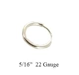 925 Sterling Silver Nose Ring Hoop 5/16 7.9mm 22G