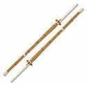 Kendo Shinai Traditional Japanese Bamboo Practice Sword SET of 2