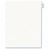 Legal, Exhibit Numerical Tab Index Divider Sets, Exhibit 20, 11 x 8-1/2, 25/Pack (AVE82152)