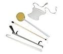 Hip Kit - Assists in reaching due to hip surgery, back surgery or anyone with bending or reaching difficulties. Also ideal for those with limited range of motion. Contains: Dressing Aid Stick, Aluminum Reacher w/ Magnetic Tips, Shoe Horn, Sock Aid, & Handled Bath Sponge