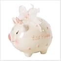 MUDPIE LITTLE GIRLS PINK PRINCESS PORCELAIN PIGGY BANK