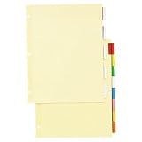 Wilson Jones(R) Professional Insertable Indexes, 5-Tab, Multicolor