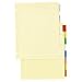 Wilson Jones W54310A Insertable Binder Tab Dividers, 5 Tab Clear