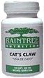 Cats Claw Capsules 100 Caps, 500 mg - Raintree Nutrition Inc.