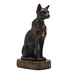 Egyptian Bastet Cat Small Cold-cast Figurine / Statue, 3-1/2" Height