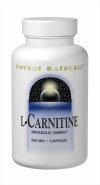 Source Naturals L-Carnitine 250mg, 120 Capsules