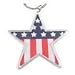 American Flag Star Key Chain Ring
