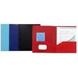 Polypropylene Twin Pocket Portfolio, 8-3/4'x11-1/4', Dark Blue ESS57402