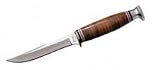 KA-BAR STACKED LEATHER HUNTERS LITTLE FINN-7'' OVERALLBlades: Hollow ground plain