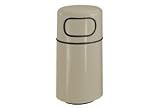 Self-Closing Waste Receptacle, Gray,20 Gal Capacity, 18Dia X 37H