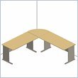 Buy Cheap Bush Furniture White Spectrum and Pewter Advantage Series Corner Desk