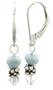 Glacier: Pastel Blue Cultured Pearl and Bead Earrings