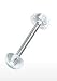 Clear Button Barbell