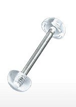 Clear Button Barbell