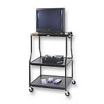 Apollo Steel Wide-Body Cart With Safety Pack, 44in.H x 32in.W x 27in.D, Black