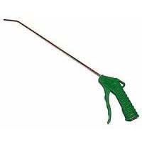 Deluxe Air Blow Gun - Angled w Rubber Tip - Neon Green - 13 In by