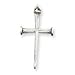 Sterling Silver Satin Nail Cross with 20 Inch Sterling Silver Chain