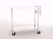 PVI Food Service Inc Two Shelf Aluminum Utility Cart - 18in W X 36in H X 36in L