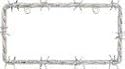 Barb Wire License Plate Frame (Chrome Plated Metal)