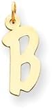 Block Letters Charm, Yellow Gold
