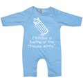 I'll have a bottle of the housewhite' blue 6-12 months romper sleepsuit