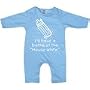 I'll have a bottle of the housewhite' blue 0-6 months romper sleepsuit