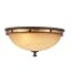 Kalco 6105RC-FAUX Durango Energy Smart 2 Light Flush Mount in Rustic with Faux Calcite glass