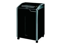 Fellowes Powershred 485i 100% Anti-Stau Aktenvernichter, Schneidleistung: 38-40 Blatt (Streifenschnitt) schwarz/silber